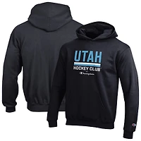 Youth Champion  Black Utah Mammoth Powerblend Pullover Hoodie