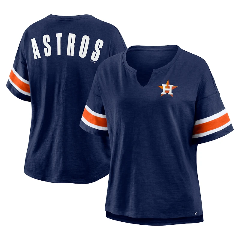 Women's Fanatics Navy Houston Astros Curl Route T-Shirt