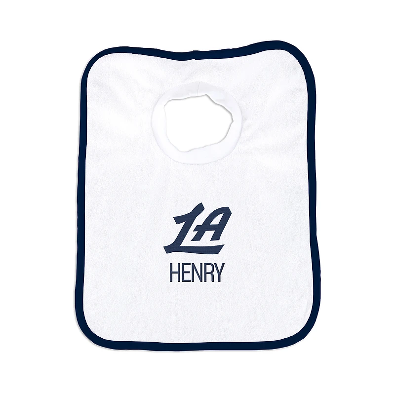 Infant Chad & Jake White LA Clippers Personalized Pullover Bib