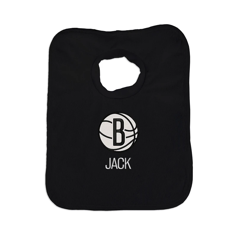 Infant Chad & Jake Brooklyn Nets Personalized Pullover Bib