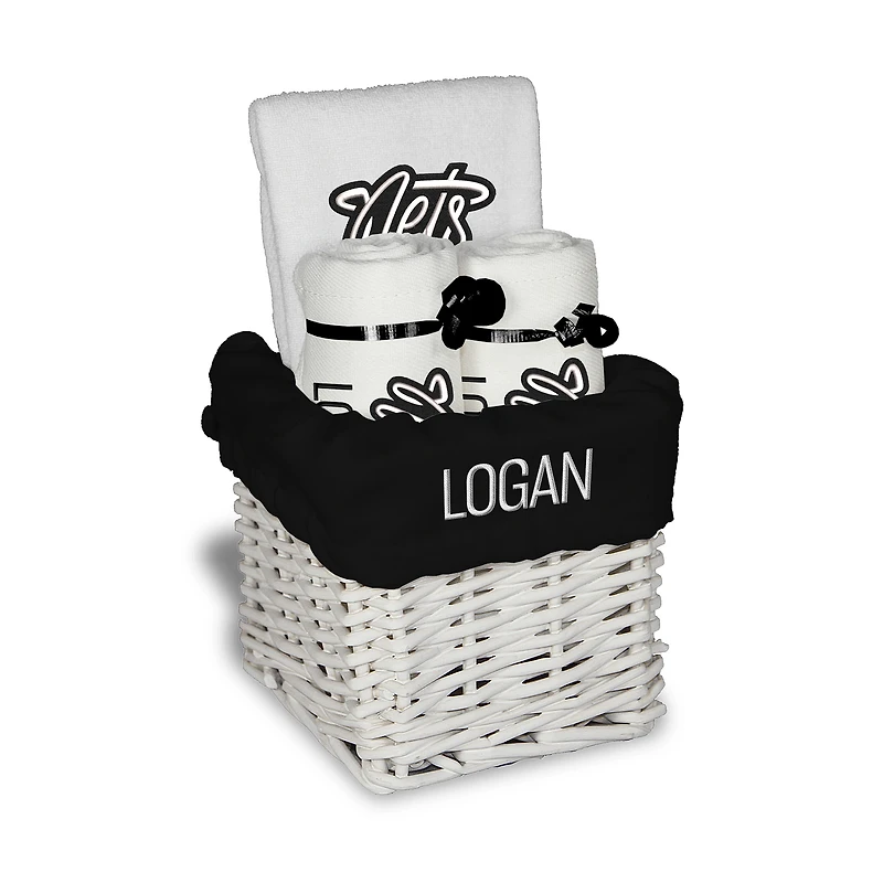 Infant Chad & Jake Brooklyn Nets Team Logo Personalized Small Basket