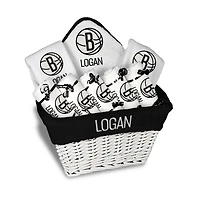 Infant Chad & Jake Brooklyn Nets Team Logo Personalized Large Gift Basket