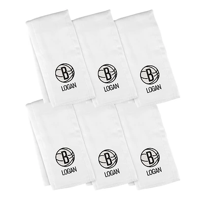 Infant Chad & Jake Brooklyn Nets Personalized Burp Cloth 6-Pack
