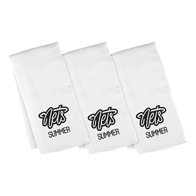 Infant Chad & Jake Brooklyn Nets Personalized Burp Cloth Three-Pack Set