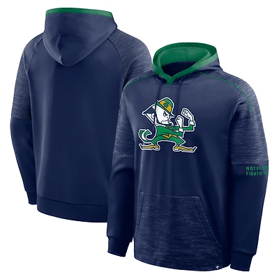 Men's Fanatics Navy Notre Dame Fighting Irish Quad Defender Pullover Hoodie