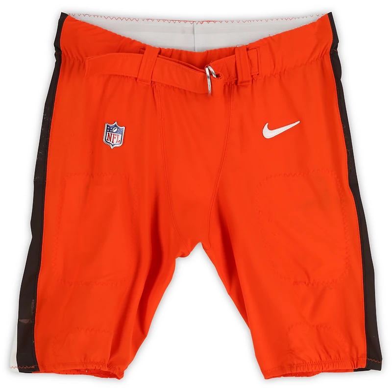 Ethan Pocic Cleveland Browns Game-Used Orange Nike Pants vs. Cincinnati Bengals on October 20, 2024