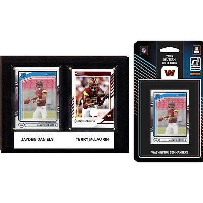 Washington Commanders 6" x 8" Player Plaque & 2024 Team Trading Card Set