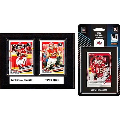 Kansas City Chiefs 6" x 8" Player Plaque & 2024 Team Trading Card Set