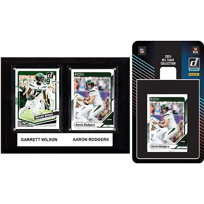 New York Jets 6" x 8" Player Plaque & 2024 Team Trading Card Set