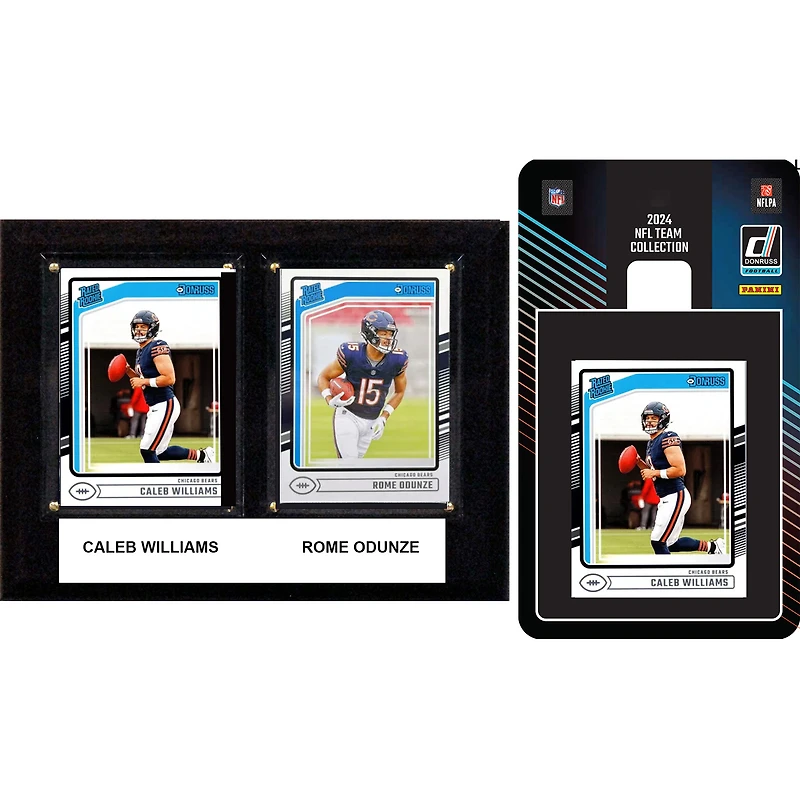 Chicago Bears 6" x 8" Player Plaque & 2024 Team Trading Card Set