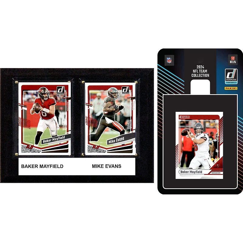 Tampa Bay Buccaneers 6" x 8" Player Plaque & 2024 Team Trading Card Set
