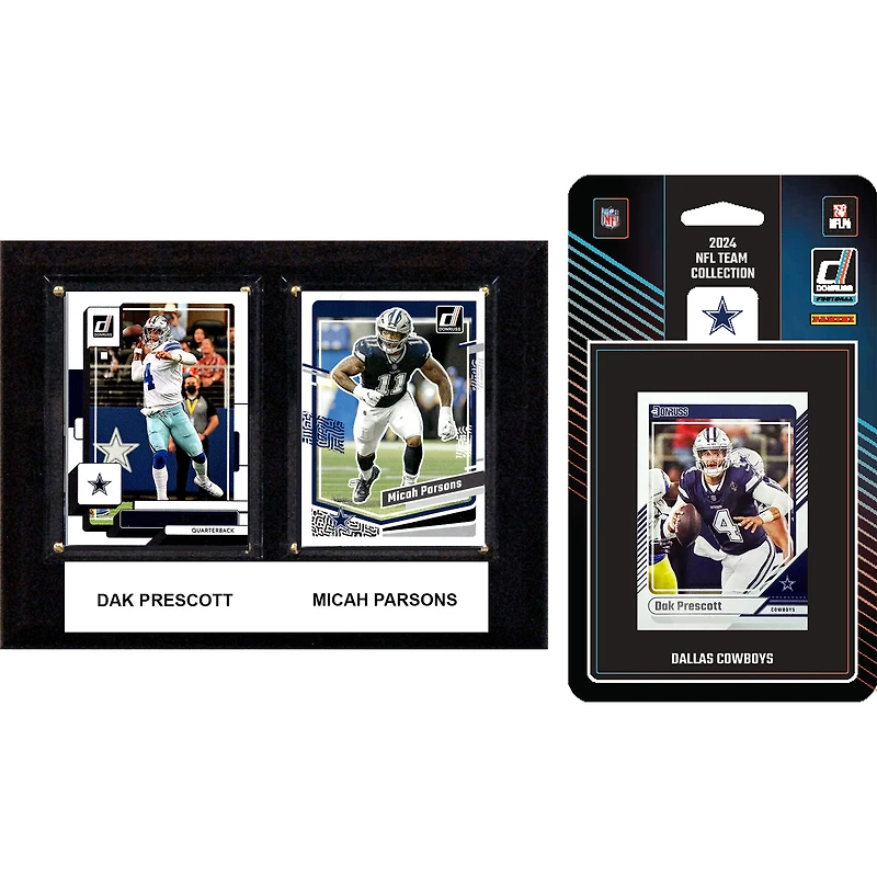 Dallas Cowboys 6" x 8" Player Plaque & 2024 Team Trading Card Set