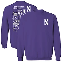 Women's Vive La Fete  Purple Northwestern Wildcats Impressions Artwork Pullover Sweatshirt