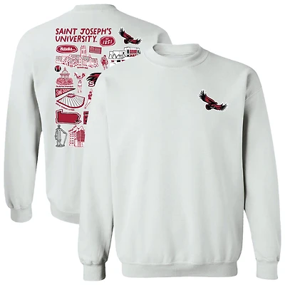 Women's Vive La Fete Saint Joseph's Hawks Impressions Artwork Pullover Sweatshirt