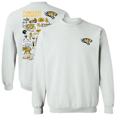 Women's Vive La Fete Towson Tigers Impressions Artwork Pullover Sweatshirt