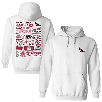 Women's Vive La Fete Saint Joseph's Hawks Impressions Artwork Pullover Hoodie