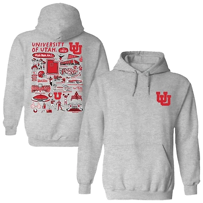 Women's Vive La Fete Utah Utes Impressions Artwork Pullover Hoodie