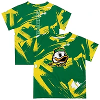 Toddler Vive La Fete  Green Oregon Ducks Paint Brush T-Shirt