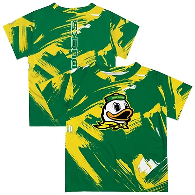 Toddler Vive La Fete  Green Oregon Ducks Paint Brush T-Shirt