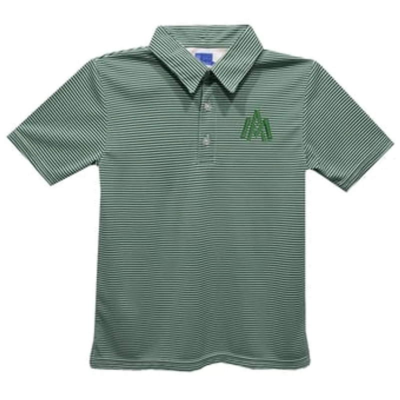 Toddler Vive La Fete Green Arkansas-Monticello Boll Weevils Pencil Stripe Polo