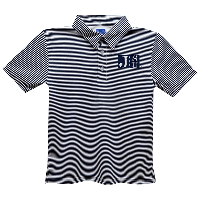 Toddler Vive La Fete Navy Jackson State Tigers Pencil Stripe Polo