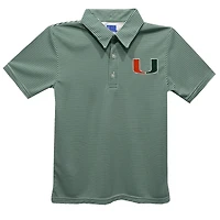 Toddler Vive La Fete  Green Miami Hurricanes Pencil Stripe Polo