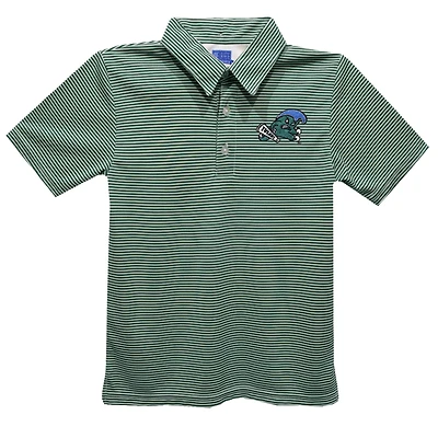 Toddler Vive La Fete Green Tulane Green Wave Pencil Stripe Polo