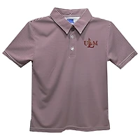 Toddler Vive La Fete Maroon ULM Warhawks Pencil Stripe Polo
