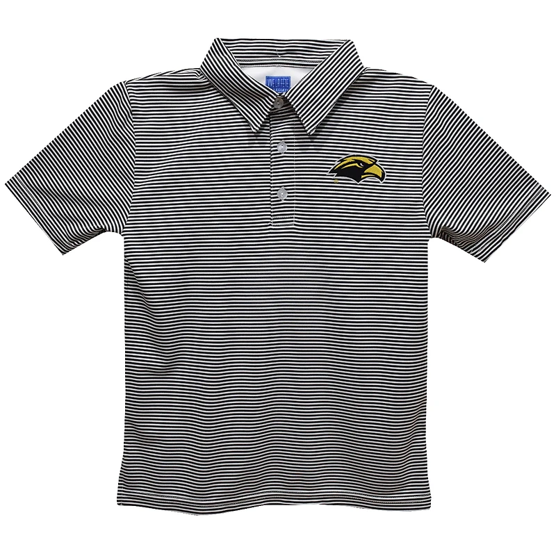 Toddler Vive La Fete Black Southern Miss Golden Eagles Pencil Stripe Polo