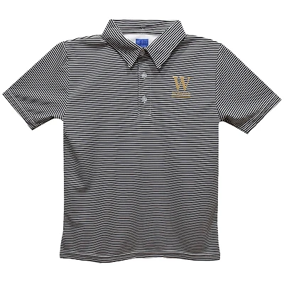 Toddler Vive La Fete Black Wofford Terriers Pencil Stripe Polo