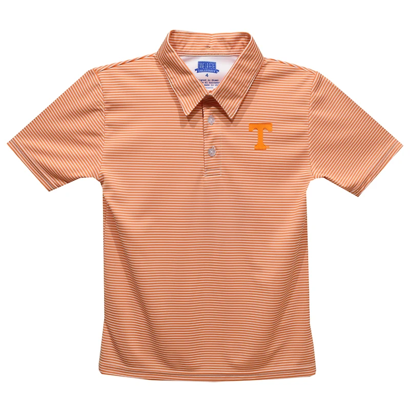 Youth Vive La Fete Orange Tennessee Volunteers Pencil Stripe Polo