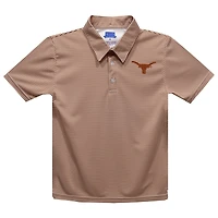 Youth Vive La Fete  Burnt Orange Texas Longhorns Pencil Stripe Polo