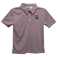 Youth Vive La Fete  Garnet South Carolina Gamecocks Pencil Stripe Polo