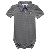Infant Vive La Fete  Black Army Black Knights Polo Pencil Stripe Bodysuit
