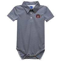 Infant Vive La Fete  Navy Auburn Tigers Polo Pencil Stripe Bodysuit