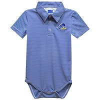 Infant Vive La Fete  Blue Delaware Fightin' Blue Hens Polo Pencil Stripe Bodysuit