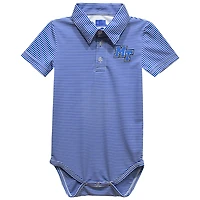 Infant Vive La Fete  Blue MTSU Blue Raiders Polo Pencil Stripe Bodysuit