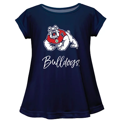 Infant Vive La Fete  Navy Fresno State Bulldogs A-Line Top