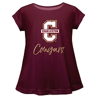 Infant Vive La Fete  Maroon Charleston Cougars A-Line Top