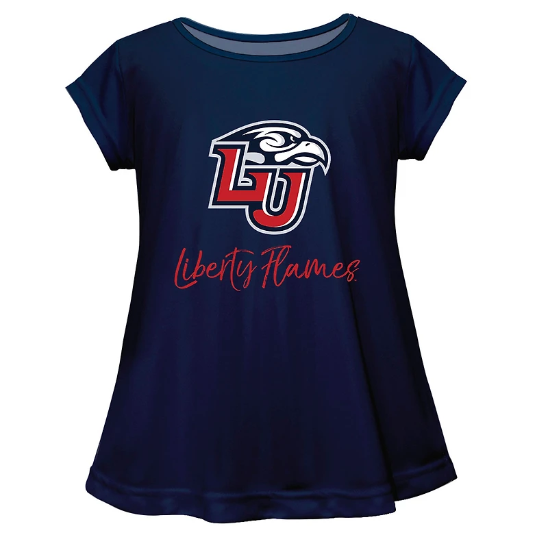 Infant Vive La Fete  Navy Liberty Flames A-Line Top