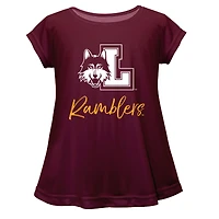 Infant Vive La Fete  Maroon Loyola Chicago Ramblers A-Line Top