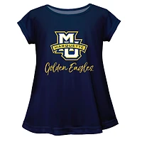 Infant Vive La Fete  Navy Marquette Golden Eagles A-Line Top