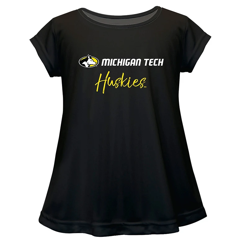 Infant Vive La Fete  Black Michigan Tech Huskies A-Line Top