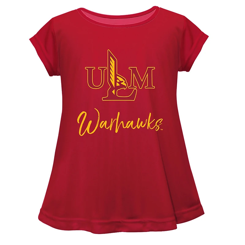 Infant Vive La Fete Maroon ULM Warhawks A-Line Top