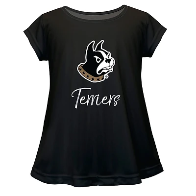 Infant Vive La Fete  Black Wofford Terriers A-Line Top