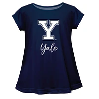 Infant Vive La Fete  Navy Yale Bulldogs A-Line Top