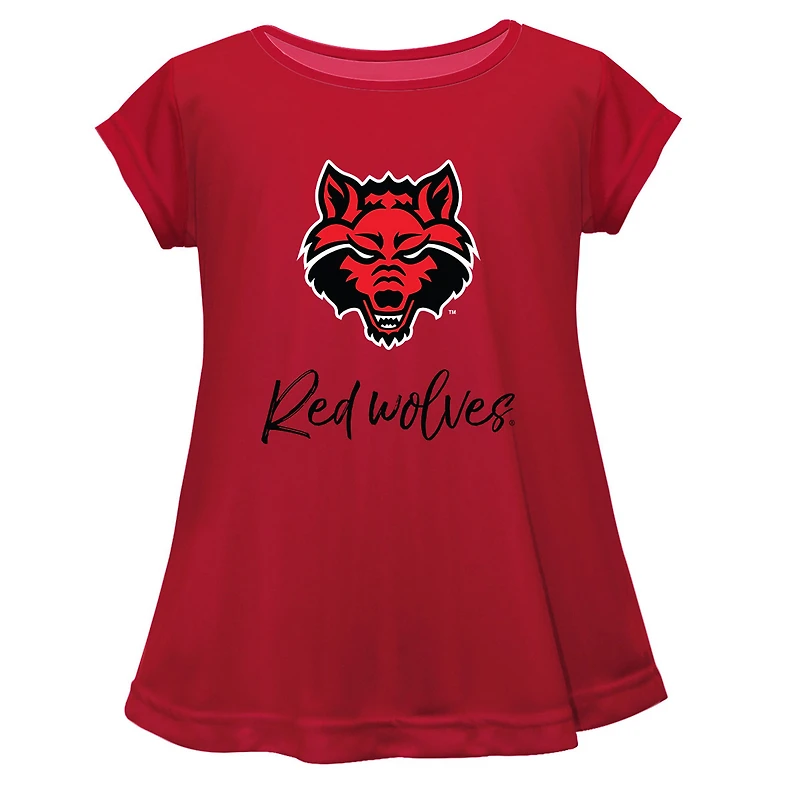 Youth Vive La Fete  Scarlet Arkansas State Red Wolves Toddler A-Line Top