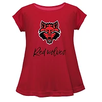 Youth Vive La Fete  Scarlet Arkansas State Red Wolves Toddler A-Line Top