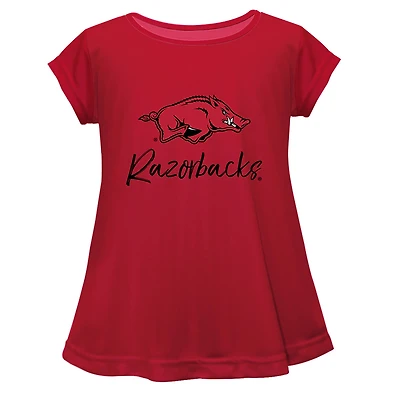 Youth Vive La Fete  Cardinal Arkansas Razorbacks Toddler A-Line Top