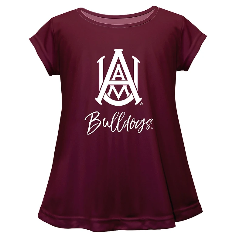 Youth Vive La Fete  Maroon Alabama A&M Bulldogs Toddler A-Line Top